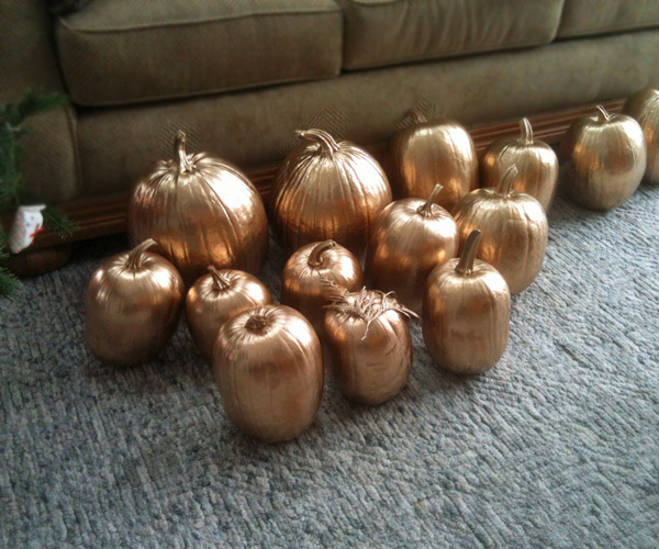 gold pumpkins