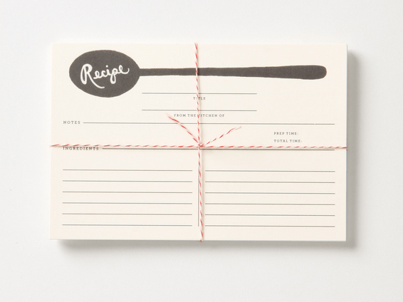 recipe cards