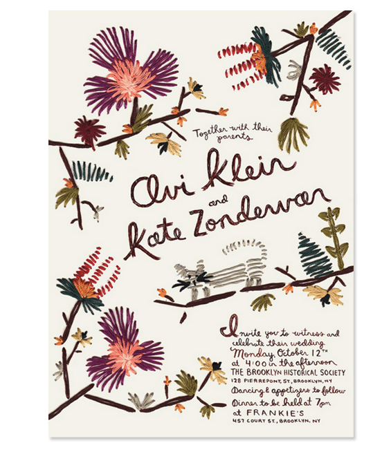 rifle paper co embroidered invite 2