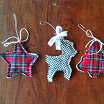plaid christmas ornaments