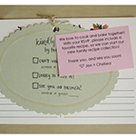 recipe card wedding RSVP