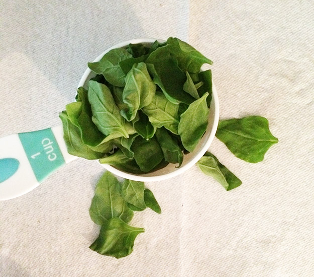 cup of spinach